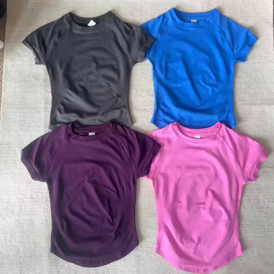Sport Shirt Women Fitness Impact Short Sleeve Top Gym Workout Yoga Blouse Quick Dry Breathable Running Tee Top