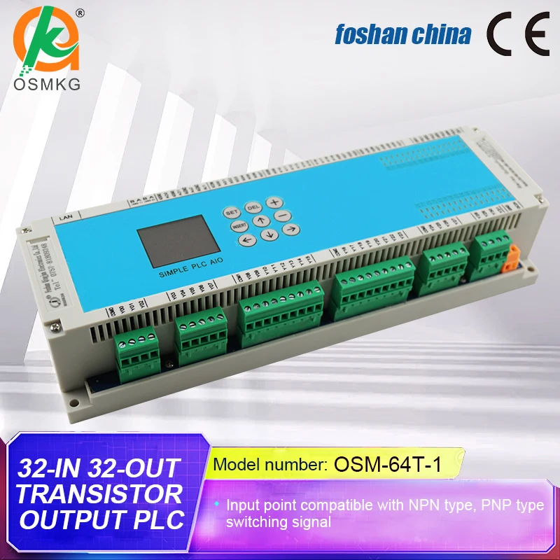 32-in 32-out Transistor Output PLC Simple Programmable PLC Controller OSM-64T-1