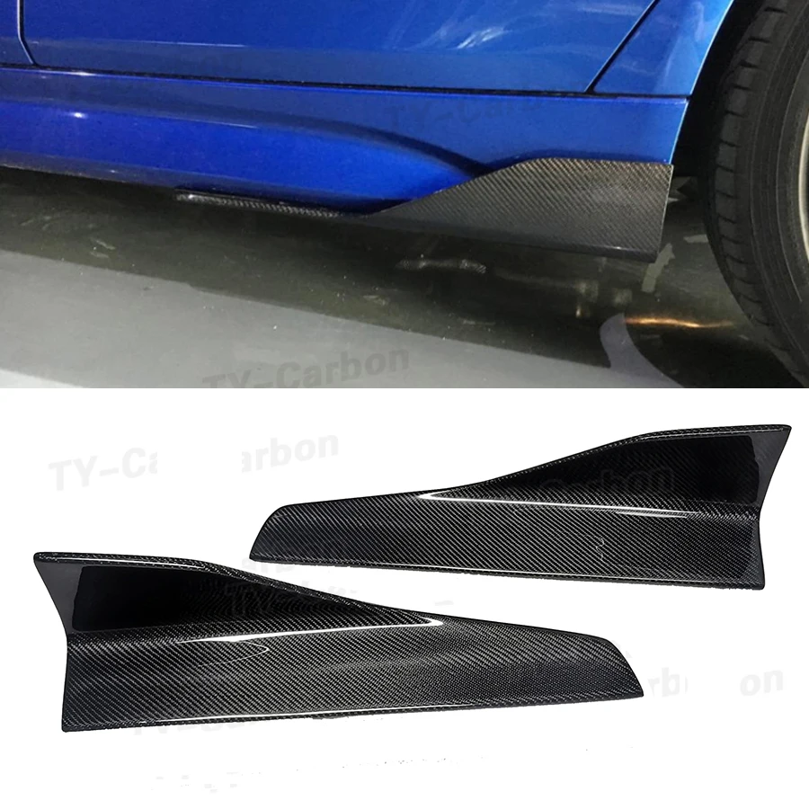 Real Carbon Fiber Side Skirts Splitters For BMW M5 F10 G30 F22 G22 F87 M2 M2C F32 F82 M4 E92 F30 M3 G82 W205 Universal Body kit