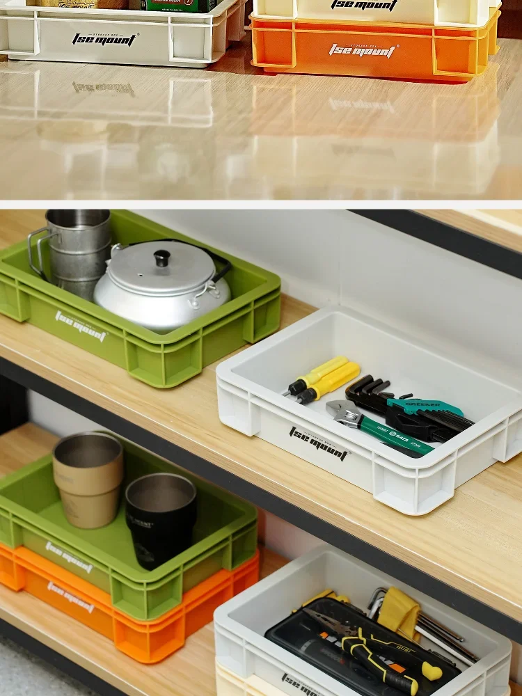 Multi-purpose Utility Crate Portable Stackable Organizer Outdoor Camping Storage Box With Lid Dustproof Gear Container For Car - Image 4