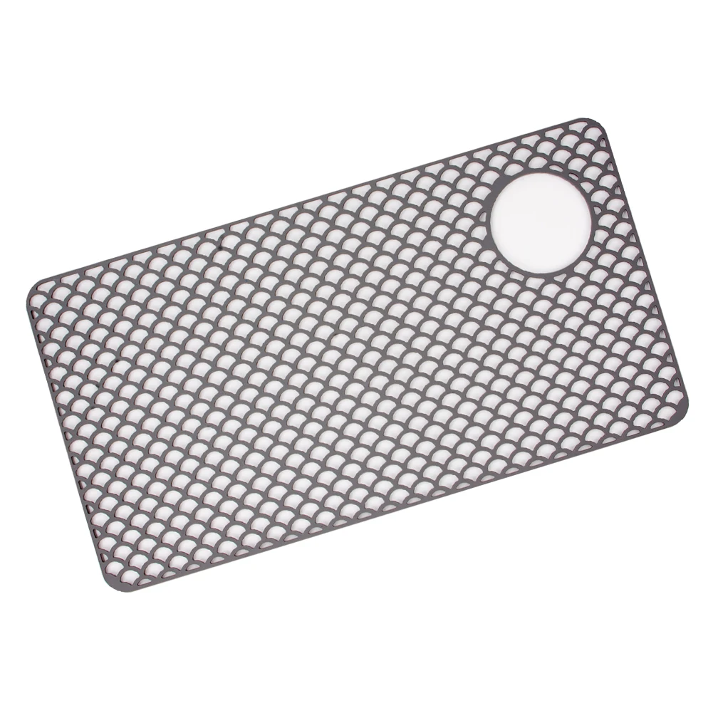 Food Safe Silicone Sink Protector for Center Drain Sinks to Falling Items Absorb Shock and Maintain Drainage Efficiency