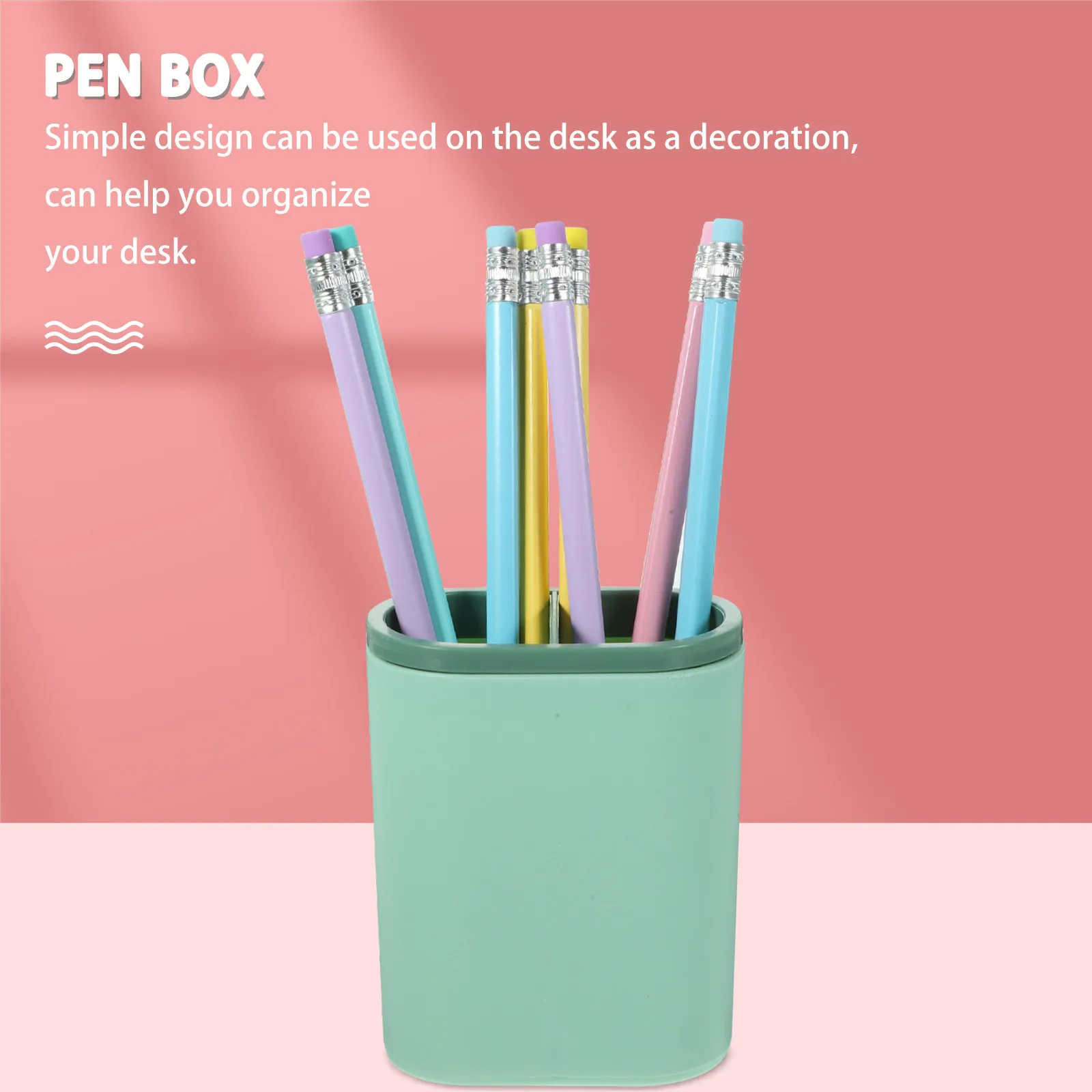 3Pcs Pen Holder Desk Organizer Sturdy Plastic Pencil Container for Office Bedroom Makeup Brush Holder Stationery Storage Bucket