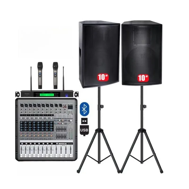 Professional 10-inch subwoofer subwoofer DJ passive stage performance wooden ohmic impedance neodymium metal shell