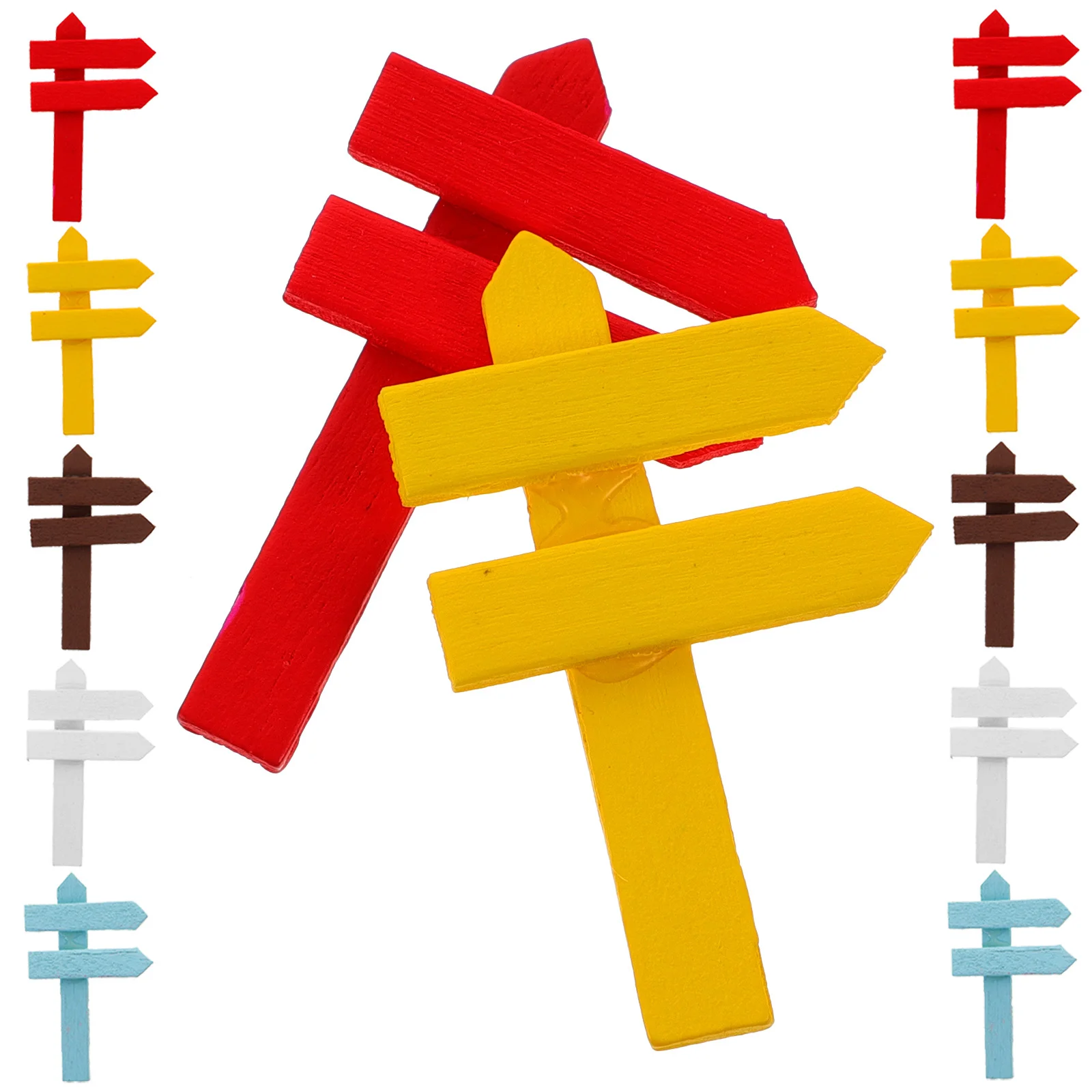 25 قطعة سياج خشبي مصغر ديكور منزل صغير حديقة الزينة أطفال الأطفال يلعبون لعبة صغيرة