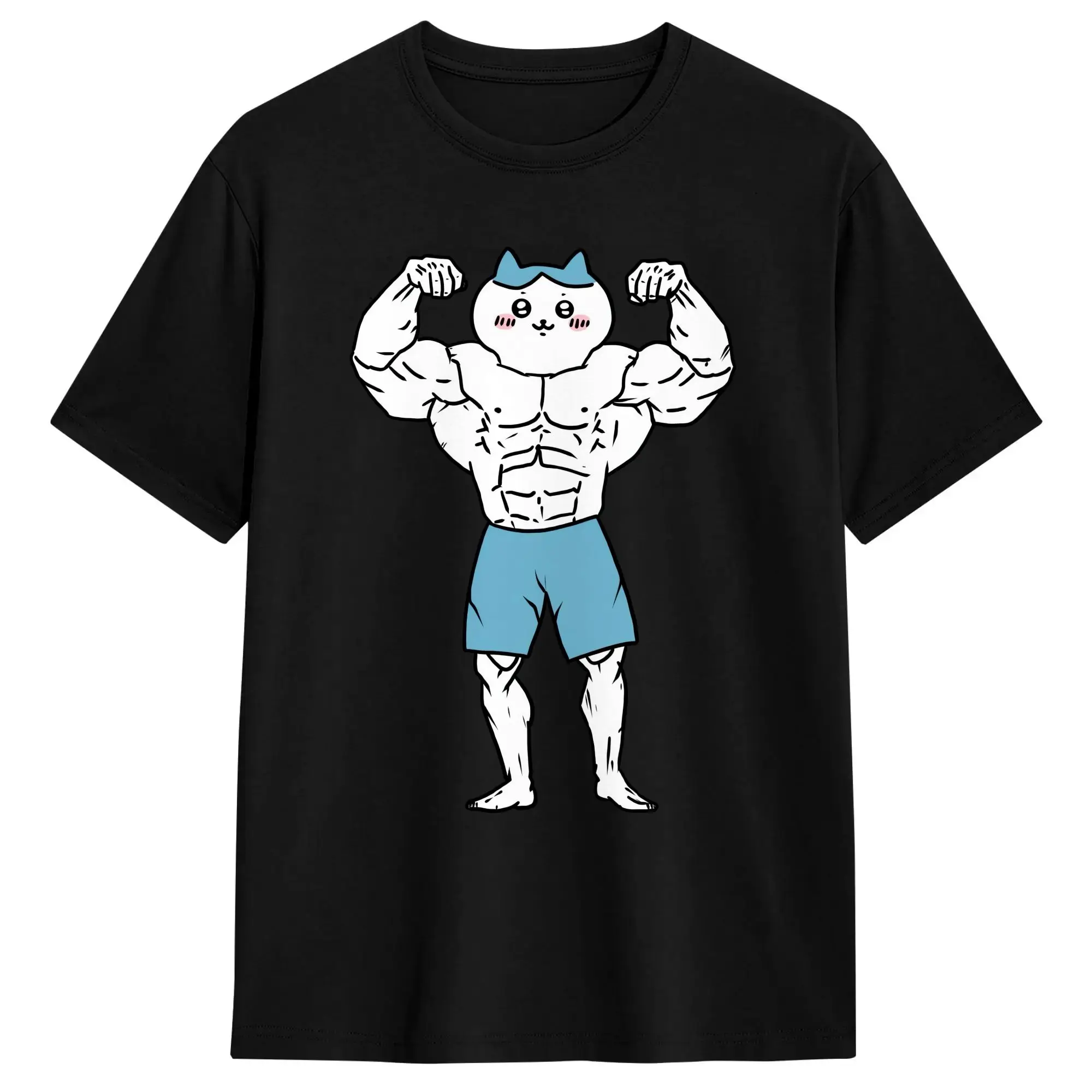 Chiikawas T-Shirt Summer  100 Cotton T-Shirts For Man Casual Tshirt Short Sleeves Streetwear Tops