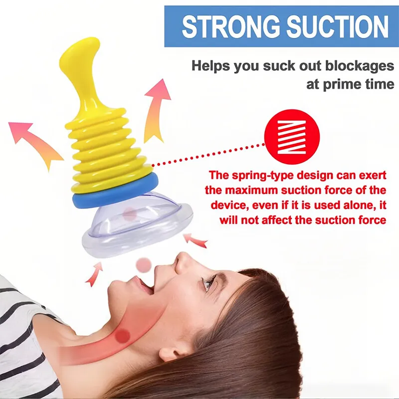 First Aid Kit Choking Rescue Device for Children and Adults Portable Airway Suction Device Anti Suffocaation