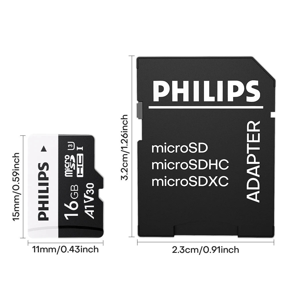 Phipips Ultra Micro sd card 256G 128G 64G Mini SD Card flash card TF Memory Microsd Card 32G 16G for CAMS Drones Samrtphone PC