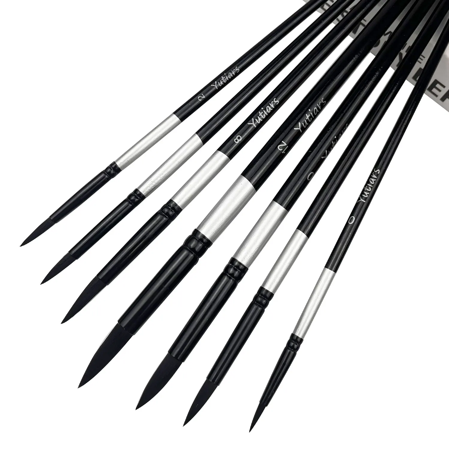 7/14-teiliges professionelles Pinselset mit runder Spitze, weiche synthetische Nylonspitzen, Künstlerpinsel für Aquarell, Gesicht und Körper