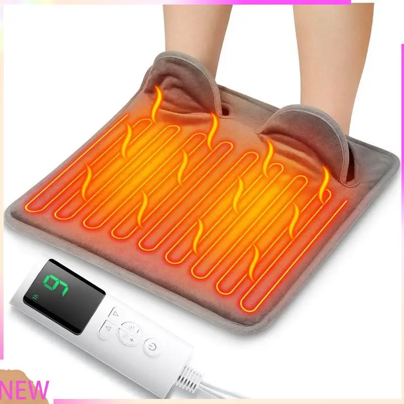 

B15C Коврик для грелки ног, 9-ступенчатая электрическая грелка для ног, портативная зимняя мягкая плюшевая моющаяся грелка для ног, 4-х таймерный обогреватель