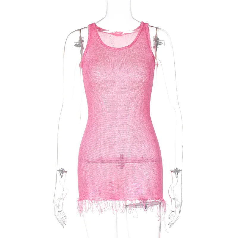 女性のためのセクシーな黒のショートタイトドレス,ノースリーブ,基本的なミニドレス,夏服,2024