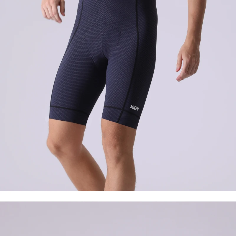 MKEW Herren-Radtrikot-Shorts mit hoher Taille, Sommer-Fahrradshorts mit stoßdämpfendem Polster, MTB-Fahrradbekleidung für bequemen Komfort – Detail 17