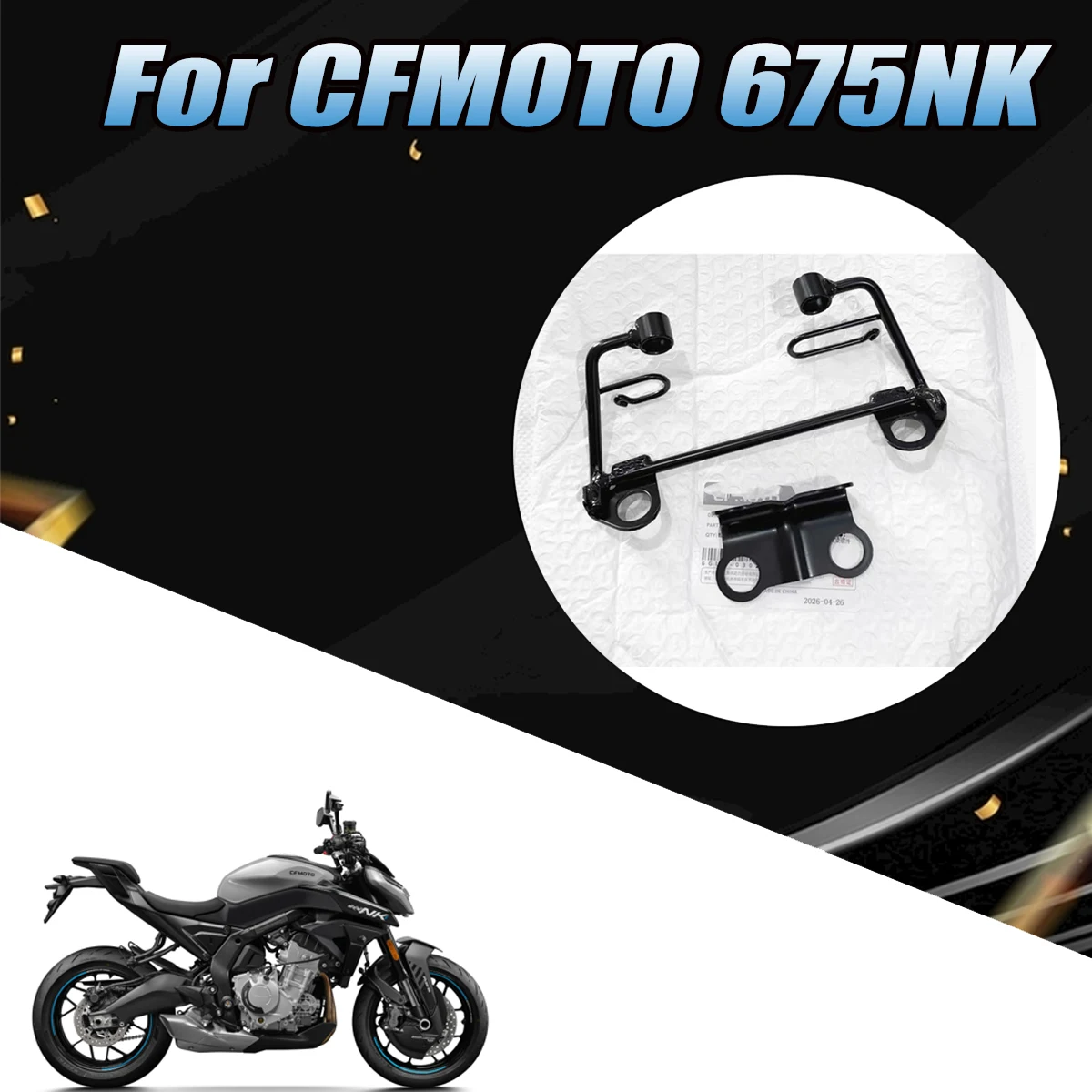 

Front headlight installation upper lower bracket installation bracket fixing bracket Fit For CFMOTO 675NK 675-NK CF650-11