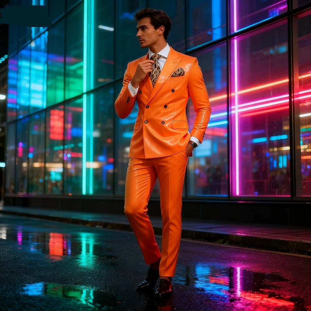 

Smart Casual Wedding Men's Suits Slim Fit Tuxedo Blazer Set 2 Piece Formal Business Suit for Groom with Blazer And Pants