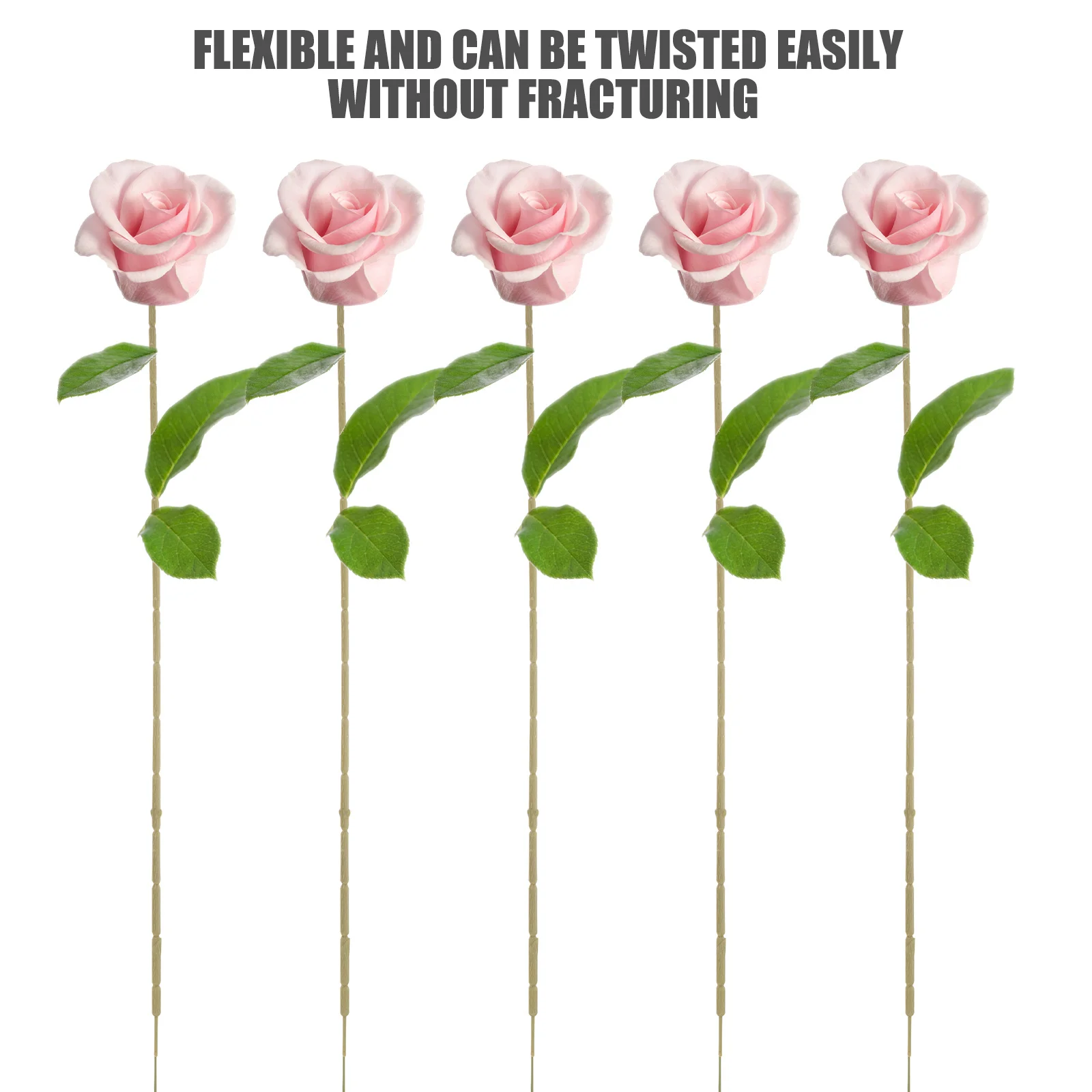 10 個シミュレーション花茎軽量プラスチック鉄フラワーアレンジメント DIY ロッド結婚式家の装飾用品