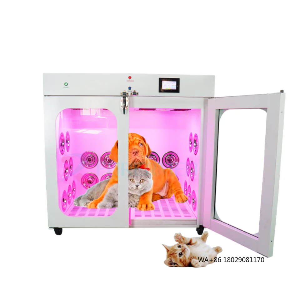 Automatic Pet Hair Dryer Box Ultra Quiet Smart Temperature Control  Animal Hair Dryer Box Pet Beauty Salon360° Efficient