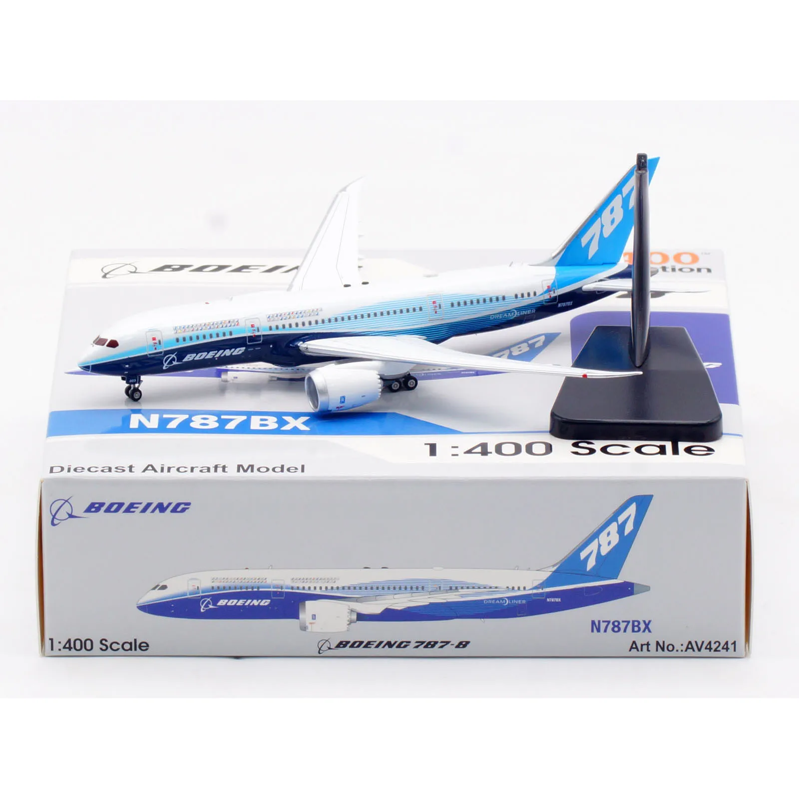 

AV4241 Alloy Collectible Plane Gift Aviation 1:400 Boeing B787-8 'House Color' Diecast Aircraft JET Model N787BX With Tractor