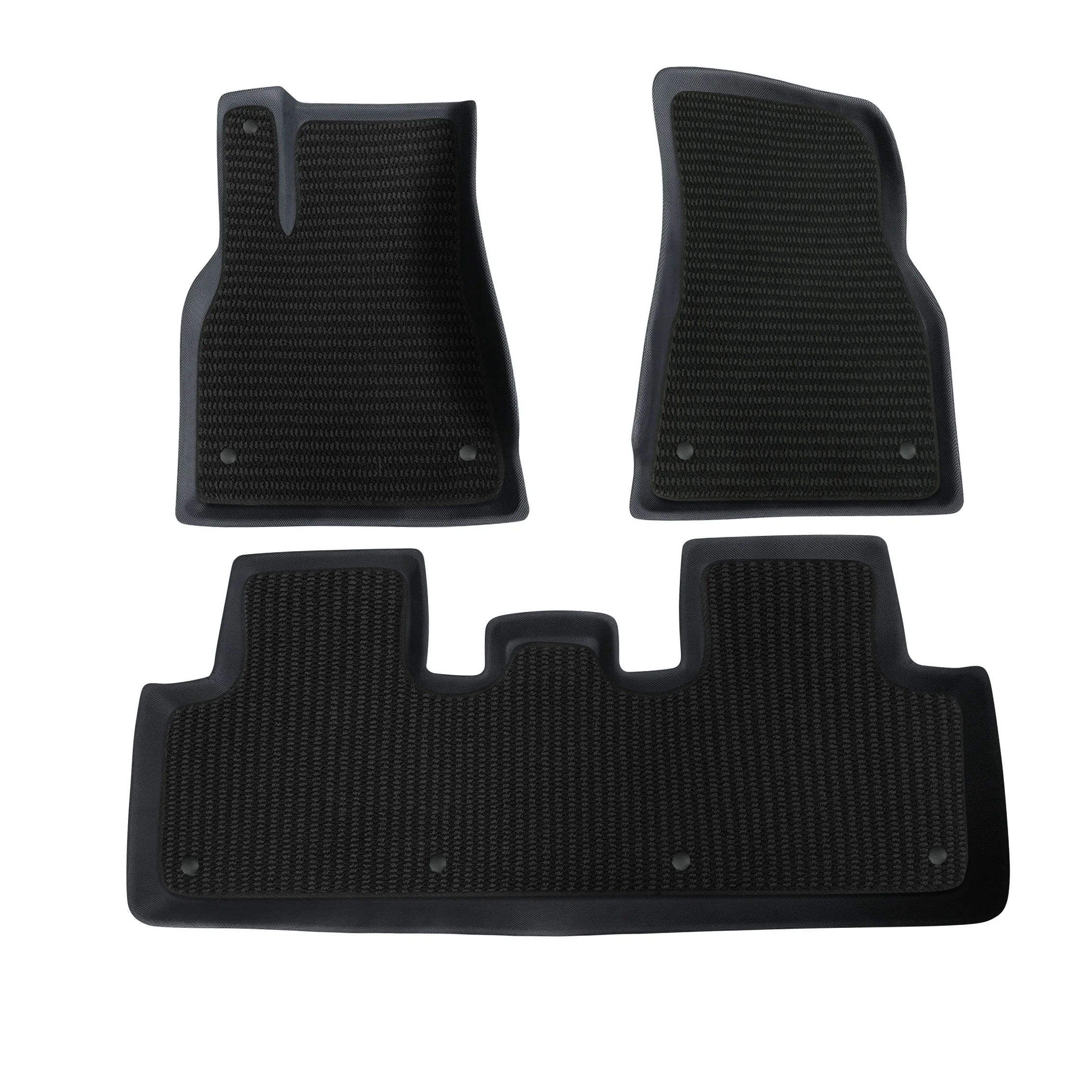 Fits Tesla 2021-2024 Model Y – XPE Mats, Removable Menis Top, Dual-Layer, Waterproof & Easy-Clean