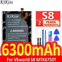 High-Capacity Mobile Phone Battery Long Lasting For Vkworld S8 MTK6750T 6300Mah