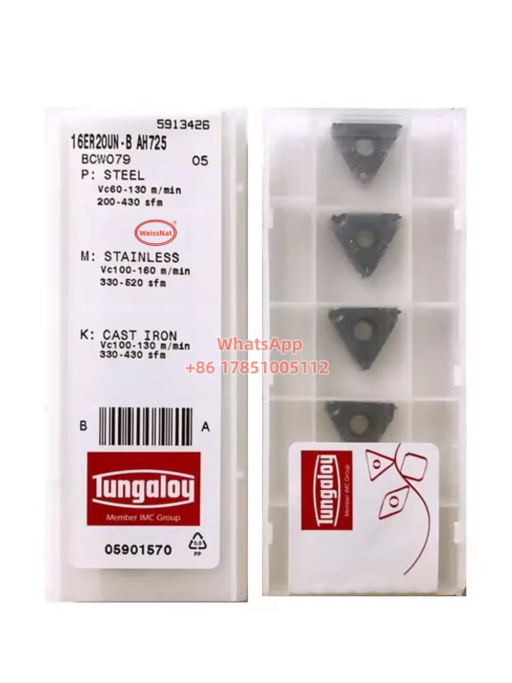 

Tungaloy 11IR25ISO 16ER8NPT 22ERAG55 16IR14UN J10ER010BF AH725 Carbide Insert 11IR 16IR 16ER 22IR J10ER Inserts