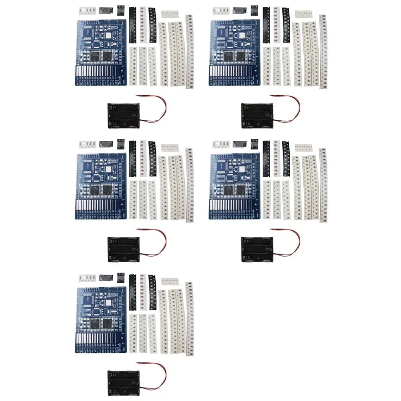 

5X SMD Component Welding Practice Board DIY Kit Skill Training Board Led Transistor Set Practice