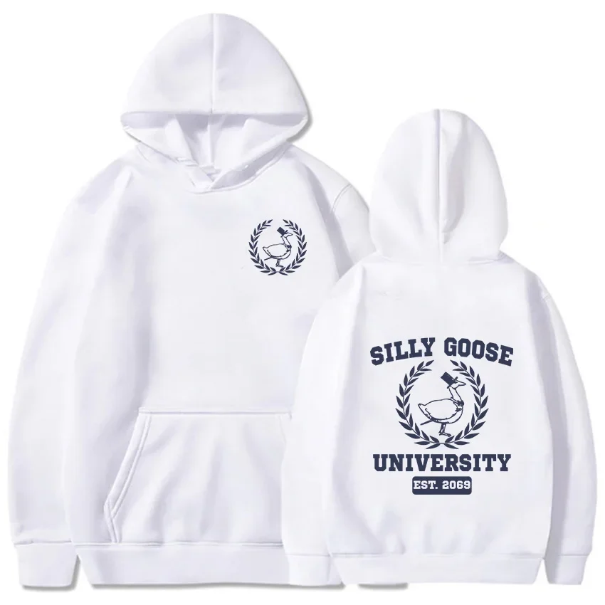 

Silly Goose University Man Woman Streetwear Winter Warm Long Sleeve Sweatshirts Clothes Unisex Sportwear Aesthetic Pullovers Y2k