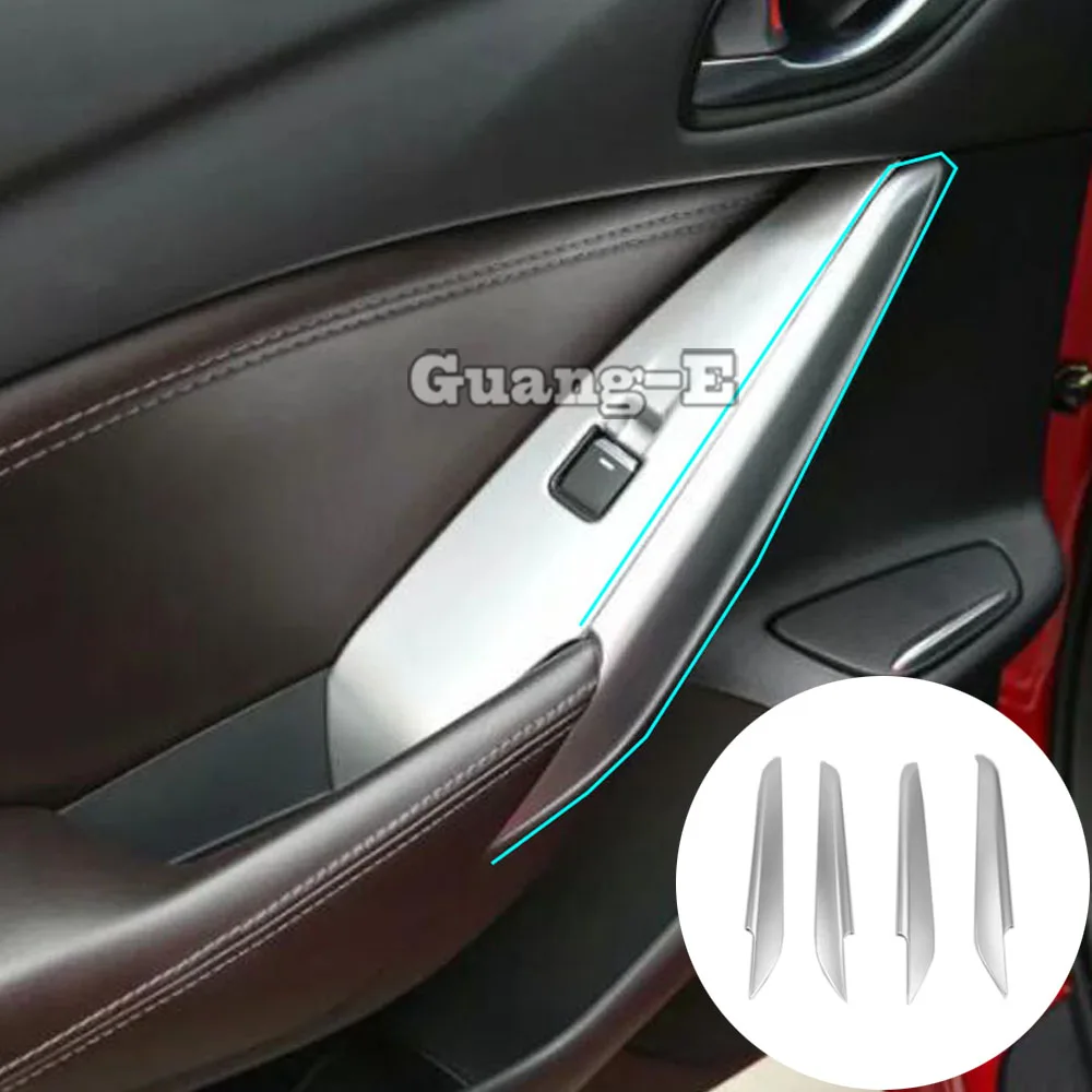 

Для Mazda6 Mazda 6 Atenza 2014 2015 2016 2017 2018 2019 автомобильная наклейка перила ABS дверной подлокотник лампа отделка рамка переключатель стекло 4 шт.