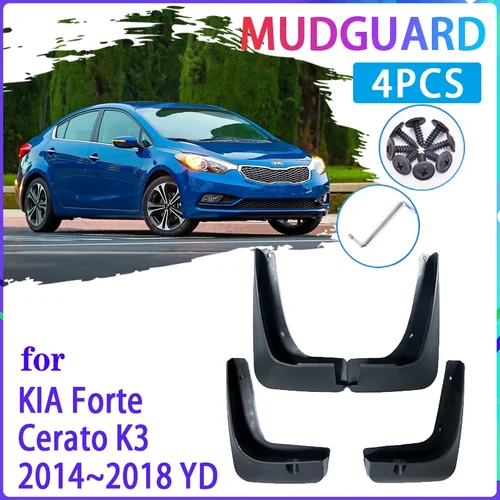 Imagen 1 del producto 4 Uds guardabarros de coche para KIA Forte Cerato K3 2014 ~ 2018 2015 2016 2017 guardabarros guardabarros accesorios para automóviles