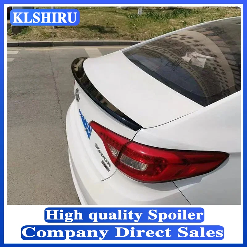 Fit For Hyundai Sonata 9 Black Spoiler 2018 2019 High Quality ABS Plastic Spoiler Primer Color Car Tail Wing Rear Trunk Spoiler