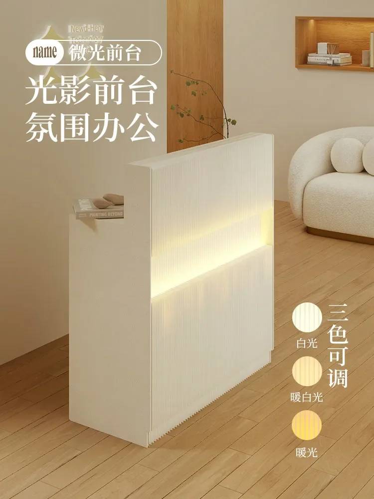 Office Front Desk Reception Desk Clothing Store Information Desk Convenient Small Bar Counter Commercial Exhibition