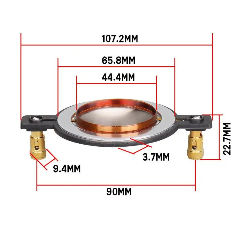 Diaphragm Titanium Film Tweeter Voice Coil Membrane DIY Parts 44.4mm Core Treble