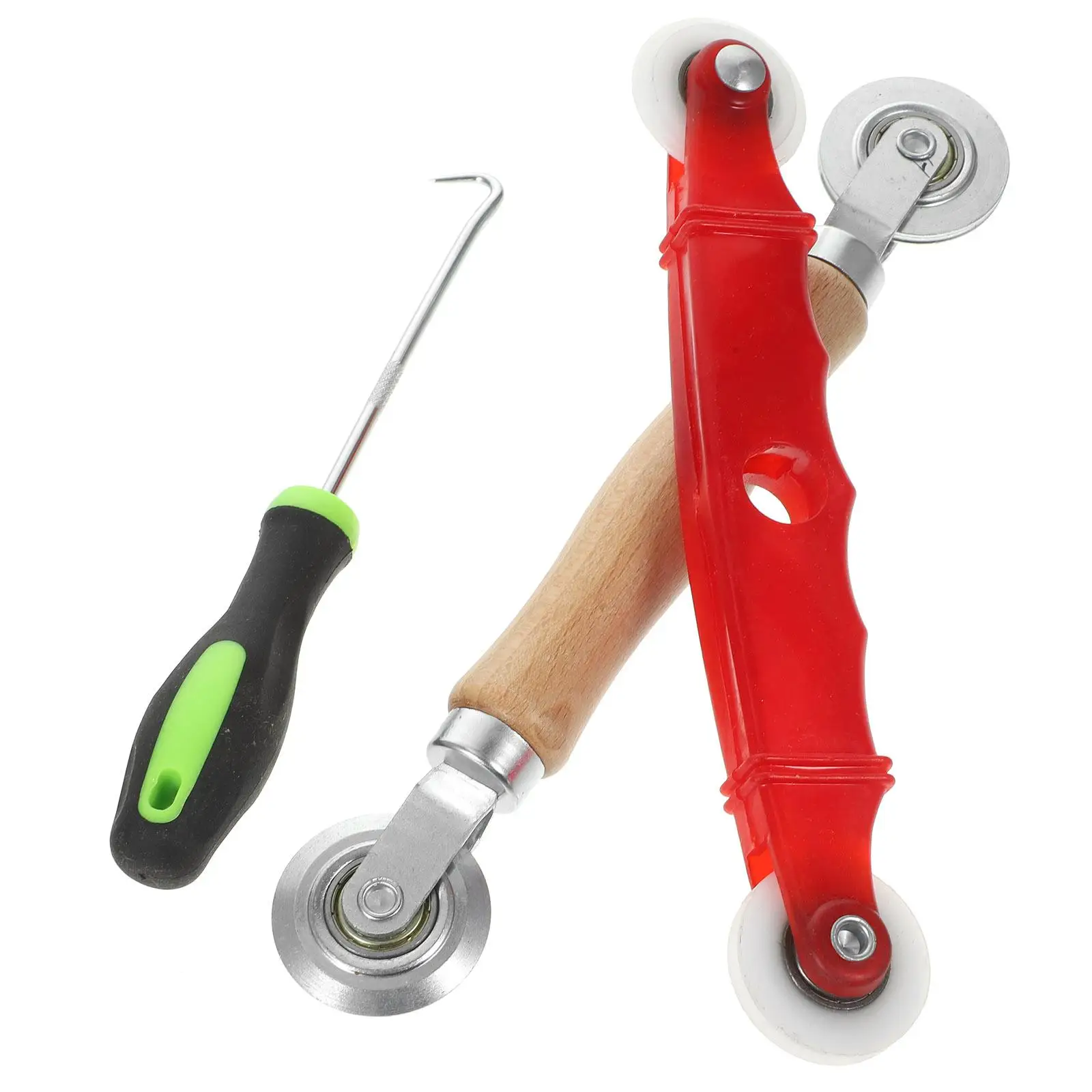 

3pcs Screen Repair Kit Spline Roller Tools for Window Replacement Smooth Wheels Durable Aluminum Practical Hook Tip Patio Door