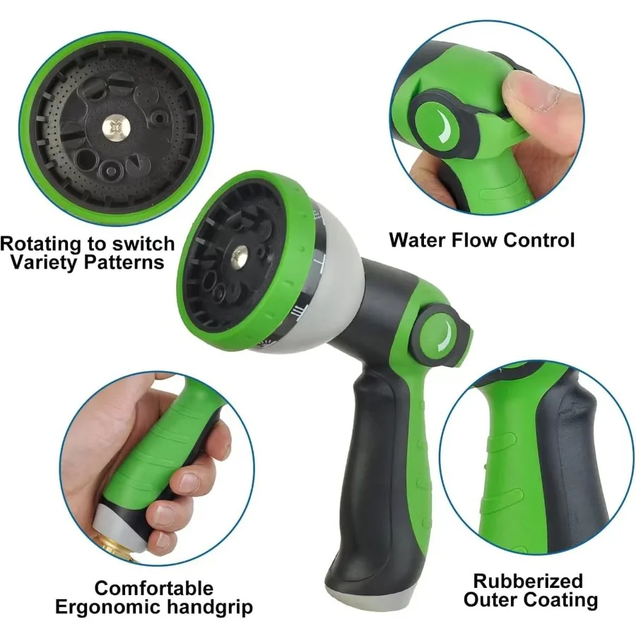 Tuyau d'arrosage en métal de 200 pieds pour une utilisation extérieure : construction durable en acier inoxydable Conception flexible et légère résistante aux coups de pied