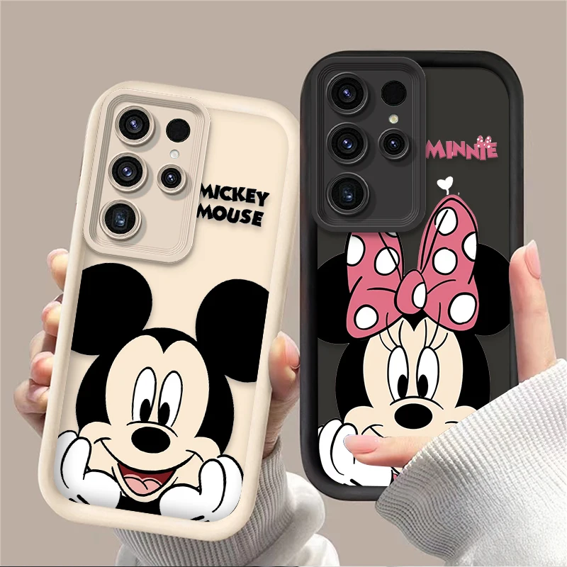 Disney Mickey Minnie Mouse Case for Samsung Galaxy S24 S23 S22 S21 Ultra Plus FE A54 A34 A14 A73 A53 A33 5G Soft Silicone Cover