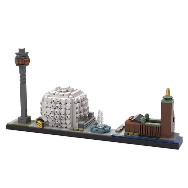 

Модульные наборы MOC City Architecture: Сборная модель зданий Стокгольма, игрушки-конструкторы, подарки для детей