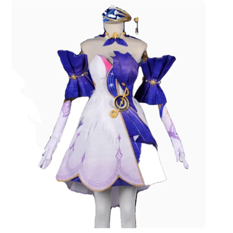 Honkai Star Rail Robin Cosplay Costume Dress Honkai Star Rail Uniform Earrings Singer Brother Sunday Halloween Party Women Prop