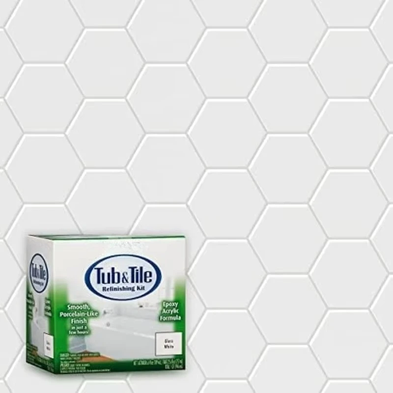 

PopularUnique features Tub And Tile Refinishing 2-Part Kit, 32 oz, Gloss White