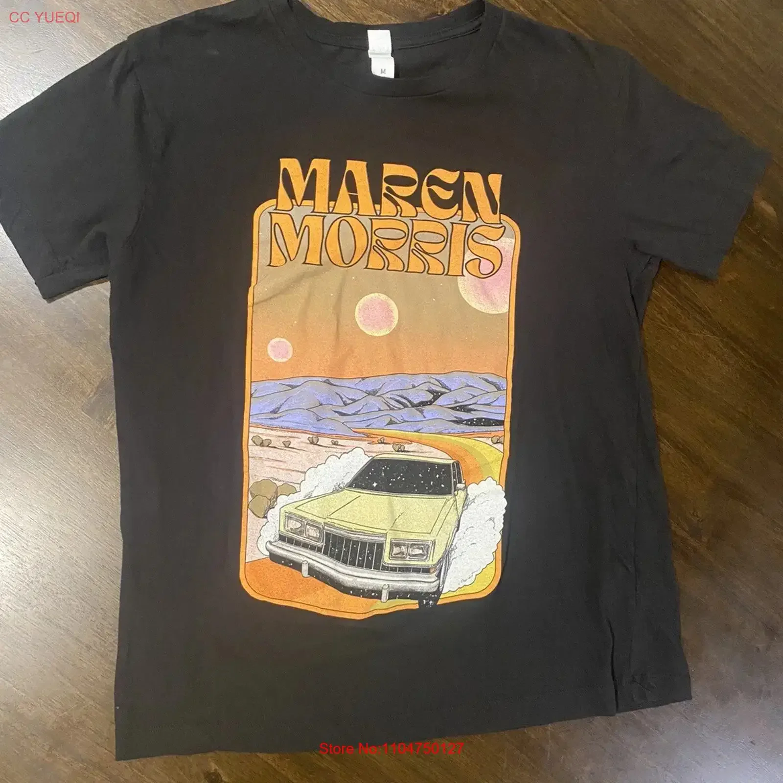 Maren Morris Black Humble Quest 2022 Tour T Shirt Size Medium vintage Washed Unisex Stylish homme streetwear Stretched graphic