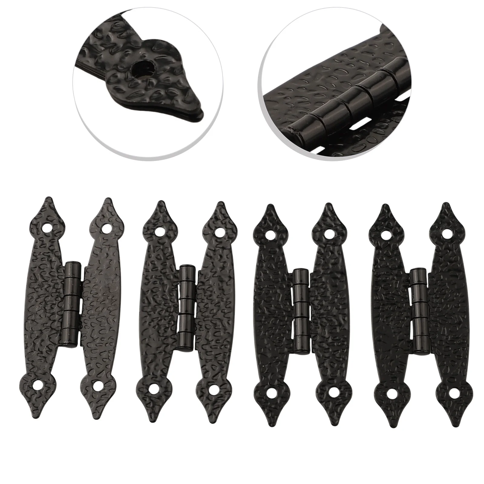4 Pack 3 5 Inch H Shaped Iron Cabinet Hinges For Cabinet Doors Suitable For DIY Furniture Repair And Restoration