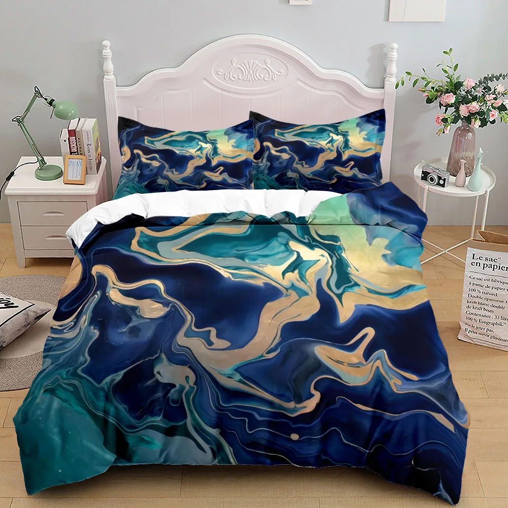 

Watercolor Crystal Art Duvet Cover Set King Queen Double Full Twin Single Size Bed Linen Set