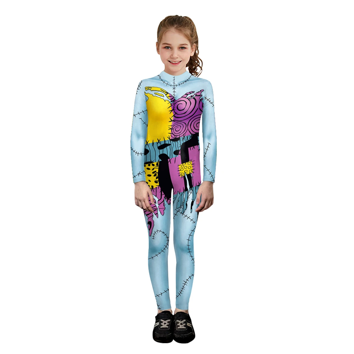 Halloween Passendes Outfit Anime Film Sally Cosplay Kostüme Purim Karneval Party Bühne Leistung Erwachsene Kinder Overall Set