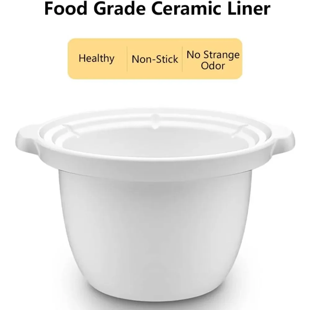 Non-Stick e fácil de limpar fogão lento, Congee e sopa com estágio de crescimento, 1.3L