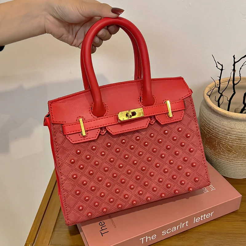 حقيبة كيلي أنيقة للنساء حقيبة كتف عصرية ومحفظة بيركين من الجلد عالي الجودة