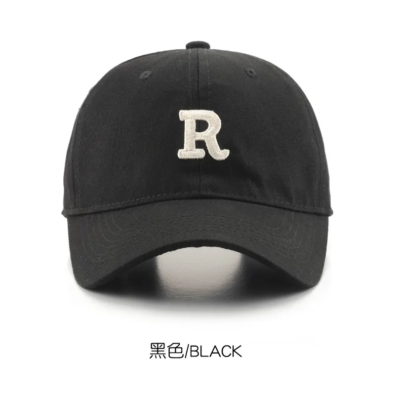 Berretto da Baseball in cotone per uomo e donna Fashion Letter "R" Patch Hat Casual Hip Hop Snapback Hat Summer Sun Caps Unisex