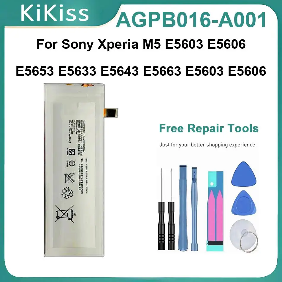 

AGPB016-A001 Батареи для Sony Xperia M5 E5603 E5606 E5653 E5633 E5643 E5663, новая батарея для мобильного телефона