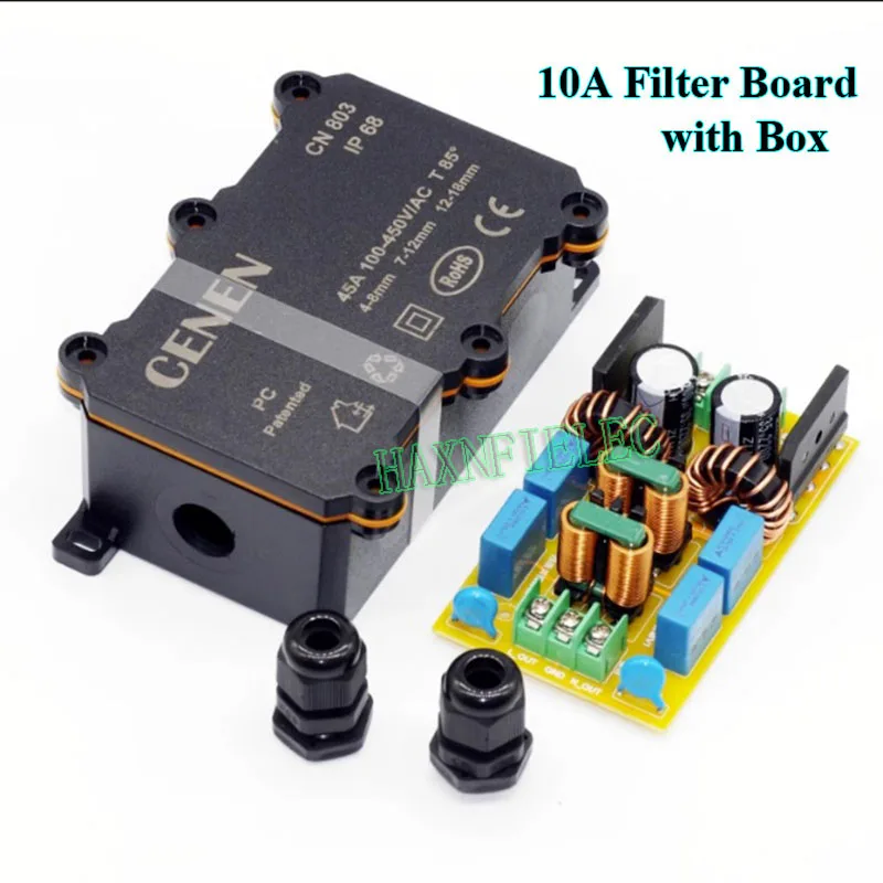 10A 20A EMI Electromagnetic Interference Power Filter Four Stage EMC High Frequency Power Filtering For Audio Power Amplifier