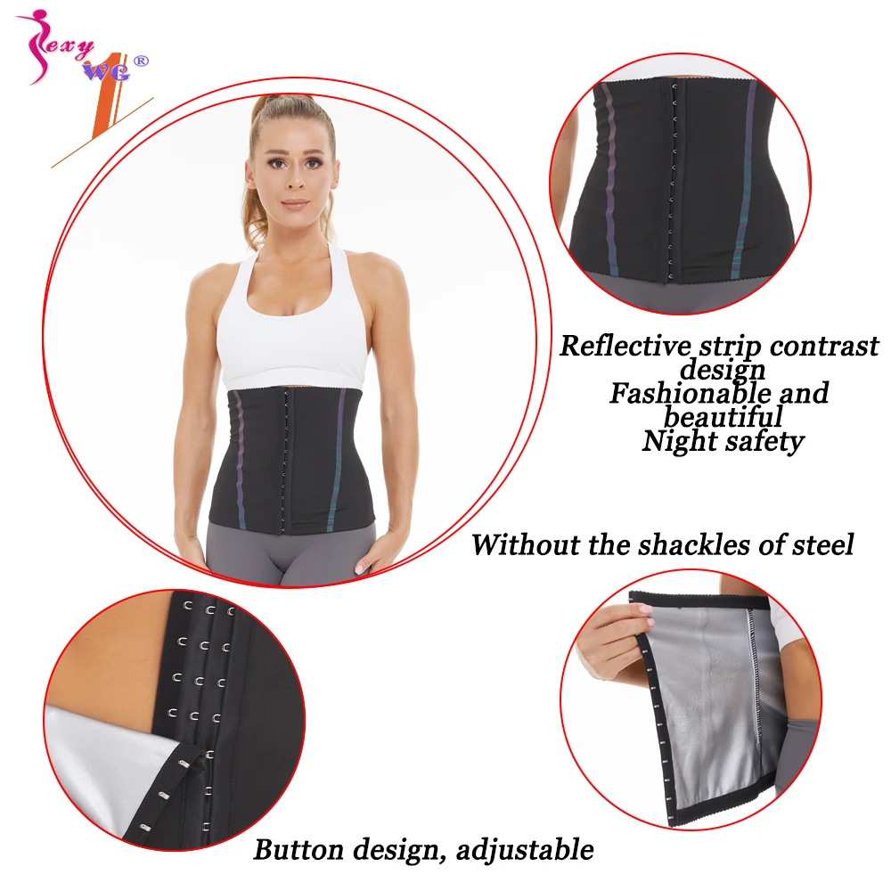 SEXYWG Women Waist Trainer Belt Belly Tummy Wrap Shapers Slimming Sauna Sweat Belts Body Shaper Corset Waist Trimmer Fat Burn