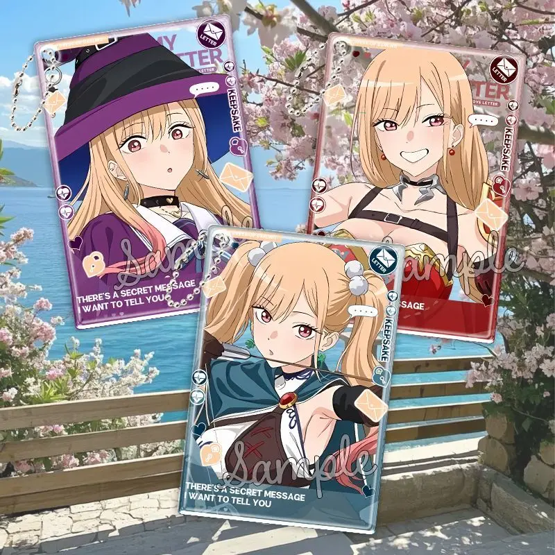 Cartoon Kawaii Anime My Dress-Up Darling Kitagawa Marin  Photo Props Diy Acrylic Transparent Card Collection Card Birthday Gift