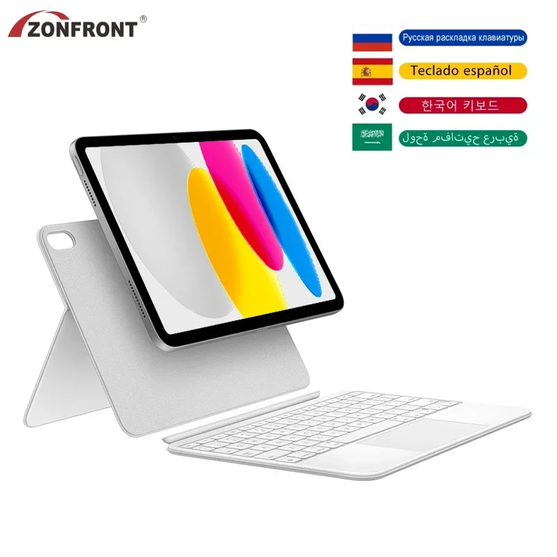 

360 Degree Rotate Magic Keyboard Folio for IPad Pro13 Pro 11 2024 M4 Air13 Air 11 M2 Air4 Air5 10th 10.9 Pro12.9 iPad Pro Case