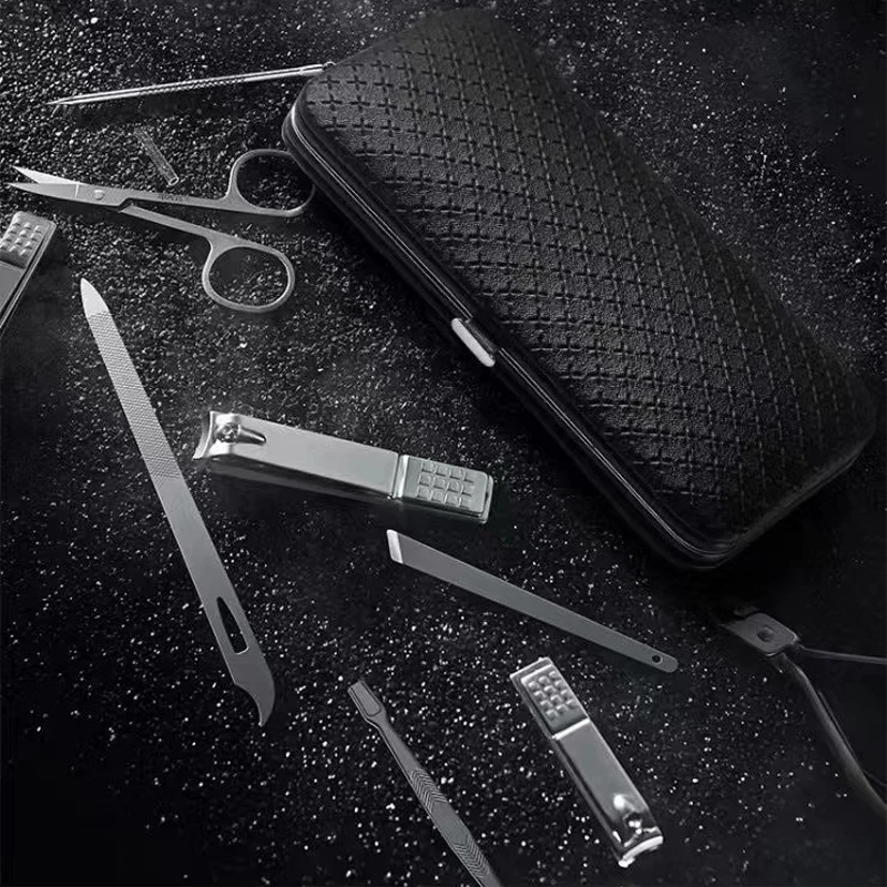 Juego de manicura, un juego profesional de decoración de uñas de acero inoxidable de 19 piezas con función completa, cortaúñas portátiles, creatividad de regalo