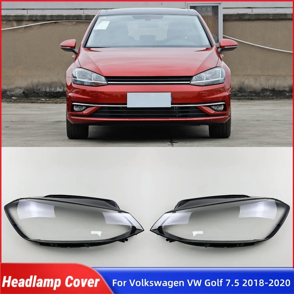

For Volkswagen VW Golf 7.5 2018 2019 2020 Auto Accessories Lights Cover Headlamp Car Front Headlight Lens Cover Lights Shell